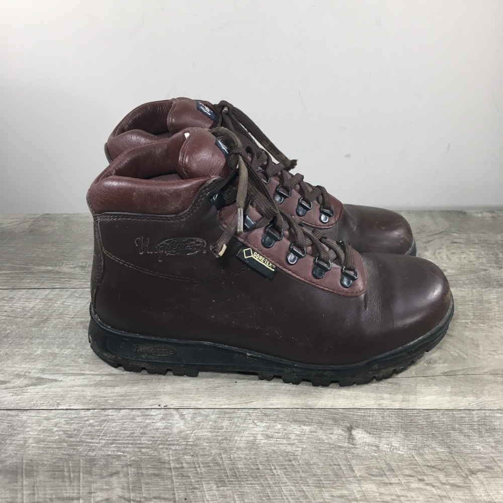 Women’s Vasque 7141 Sundowner Skywalk Gore-Tex Hiking Burgundy Leather Boots 9.5